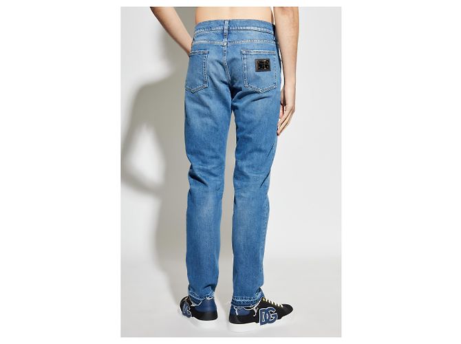 Jeans Slim Fit Carrot Dolce & Gabbana Blu - vista 2