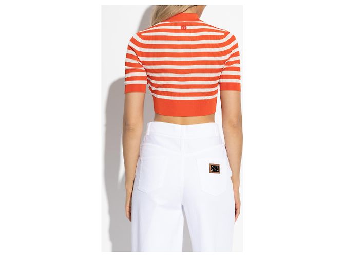 Polo corto de rayas naranja Dolce & Gabbana - vista 2