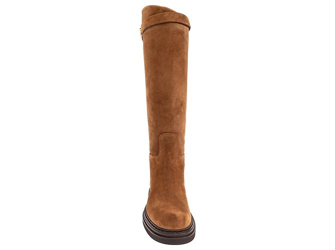 Botas altas de gamuza marrones Dolce & Gabbana - vista 4