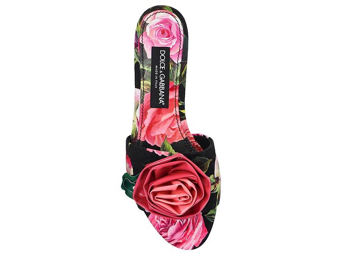 Dolce & Gabbana Ciabatte con motivo floreale rosa - vista 4