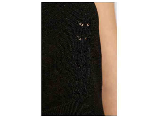 Top de punto negro cropped Dolce & Gabbana - vista 3