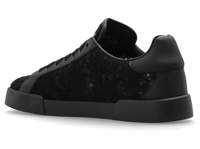 Dolce & Gabbana Chaussures de sport avec insert en dentelle - vue 3