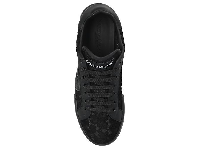 Dolce & Gabbana Chaussures de sport avec insert en dentelle - vue 4