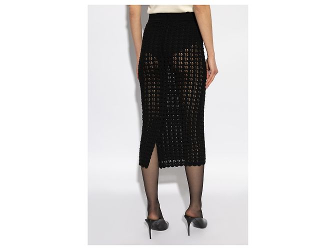 Falda midi de lana negra Dolce & Gabbana - vista 2
