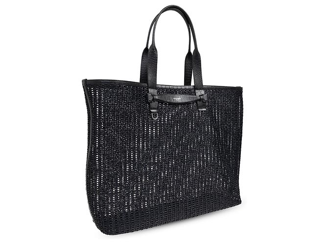 Borsa shopper Dolce & Gabbana in cotone nero - vista 2