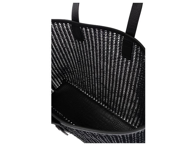 Borsa shopper Dolce & Gabbana in cotone nero - vista 3