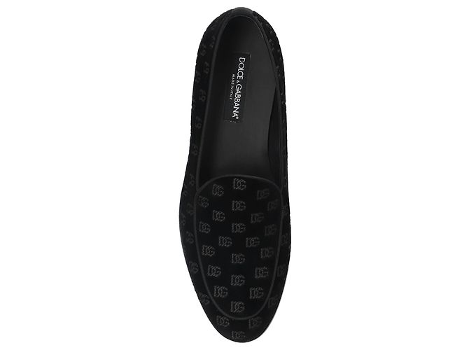 Dolce & Gabbana Loafers aus schwarzer Baumwolle - Ansicht 4