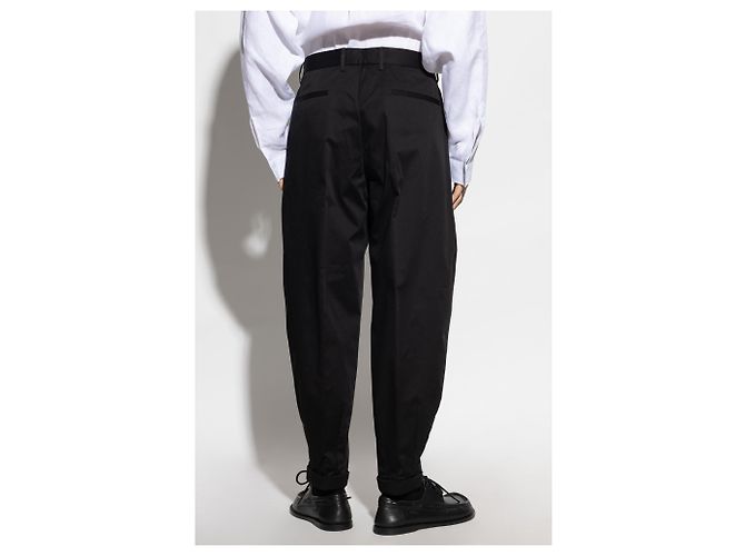 Dolce & Gabbana Schwarze Bügelfaltenhose aus Baumwolle - Ansicht 2