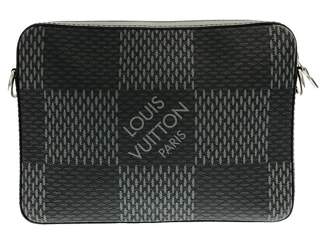 Borsa a tracolla Louis Vuitton Damier Graphite 3D Trio Messenger - vista 2