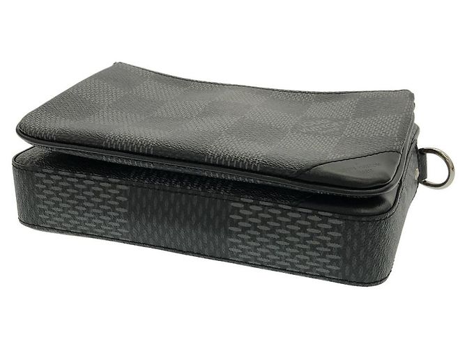 Borsa a tracolla Louis Vuitton Damier Graphite 3D Trio Messenger - vista 3