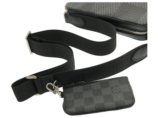 Borsa a tracolla Louis Vuitton Damier Graphite 3D Trio Messenger - vista 5
