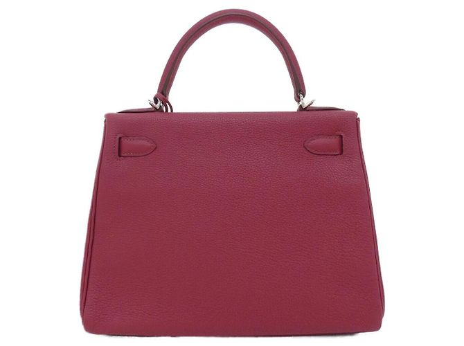Hermès Kelly28 in pelle Togo rossa - vista 2