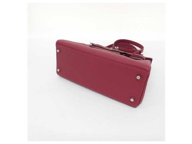 Hermès Kelly28 in pelle Togo rossa - vista 3