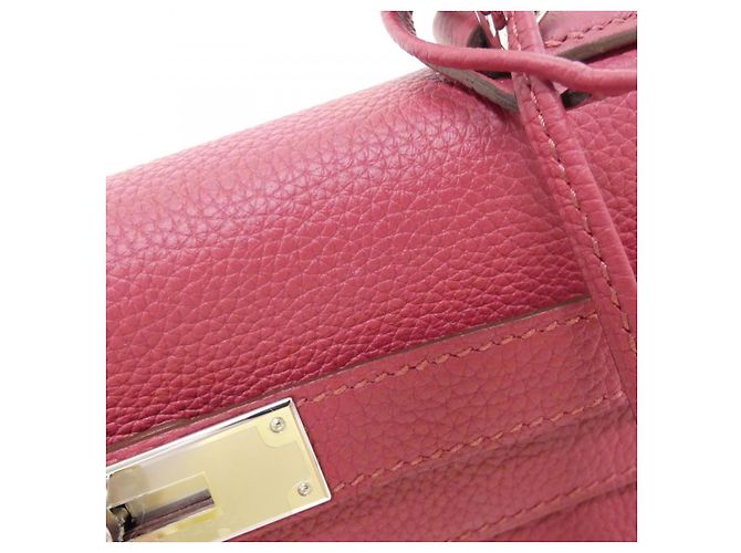 Hermès Kelly28 in pelle Togo rossa - vista 4