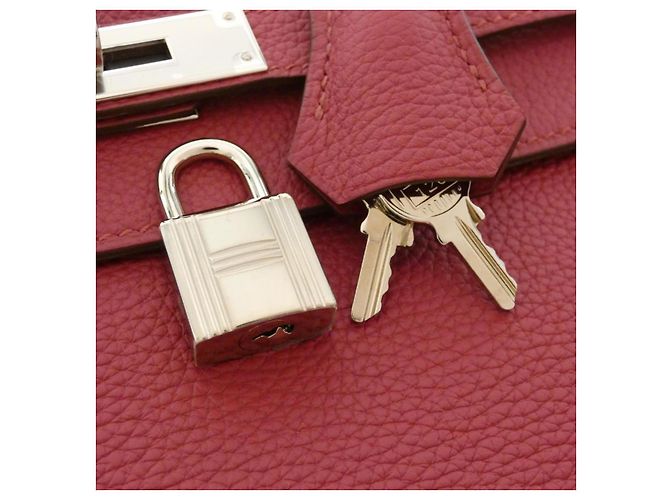 Hermès Kelly28 in pelle Togo rossa - vista 5