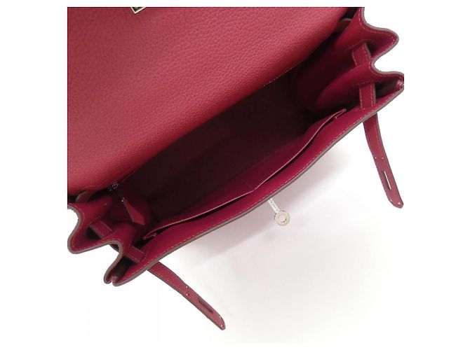 Hermès Kelly28 in pelle Togo rossa - vista 7