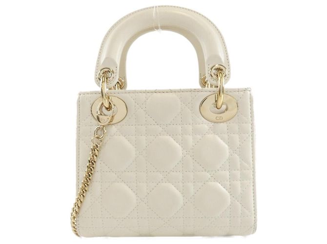 Borsa a tracolla Lady Dior Mini in pelle d'agnello Christian Dior - vista 2