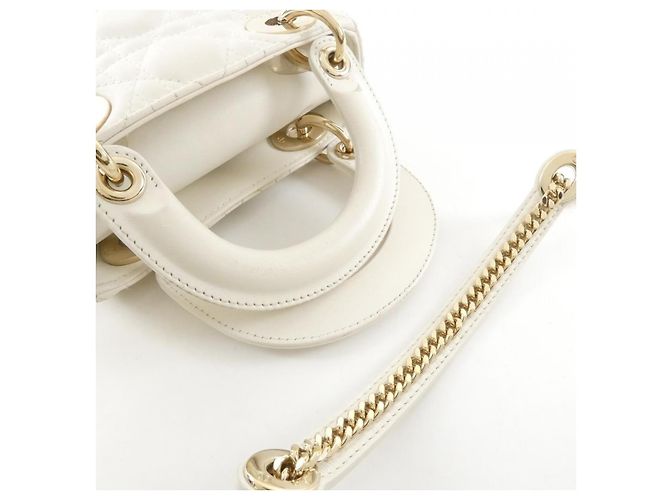 Borsa a tracolla Lady Dior Mini in pelle d'agnello Christian Dior - vista 7