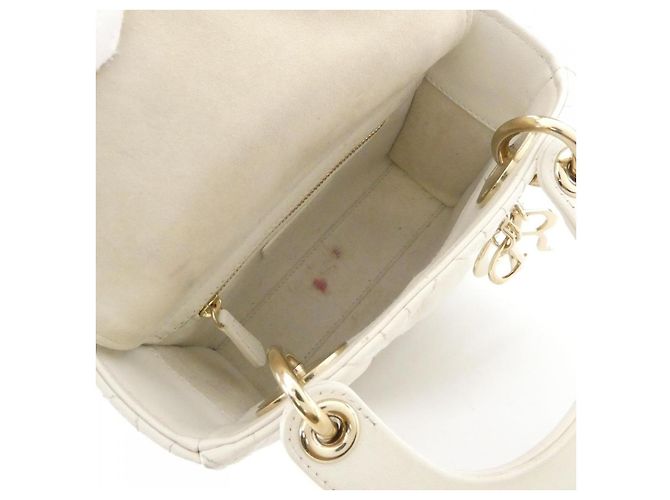 Borsa a tracolla Lady Dior Mini in pelle d'agnello Christian Dior - vista 9