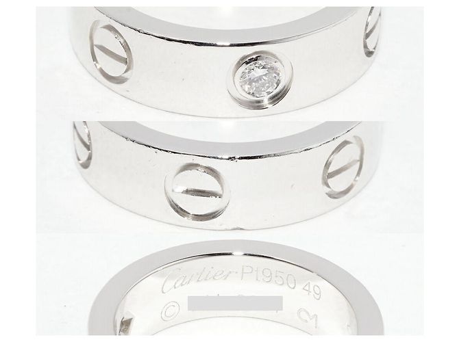 Cartier Love Ring Pt950 Diamantring Größe 49 - Ansicht 5