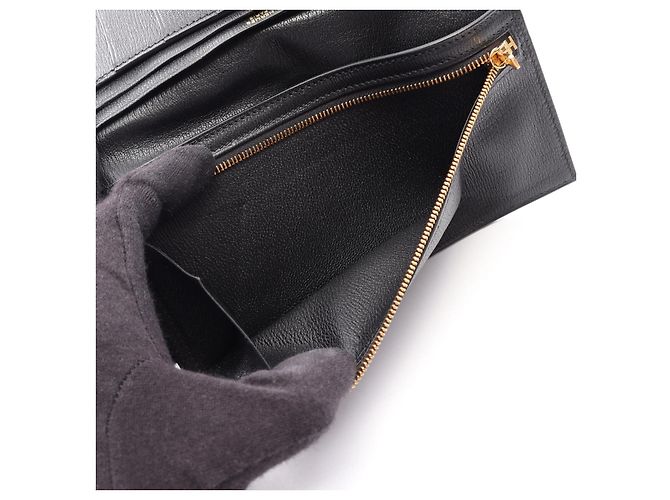 Béarn Hermès Cartera larga Hermes Bearn Soufflet de Alligator brillante - vista 4