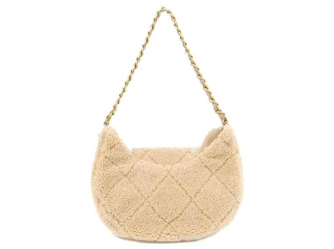 Borsa a tracolla Chanel in shearling di agnello - vista 2
