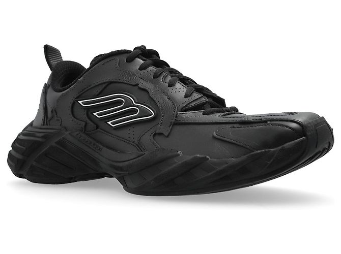 Sneakers Balenciaga Monday in pelle nera - vista 2