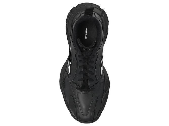 Sneakers Balenciaga Monday in pelle nera - vista 4