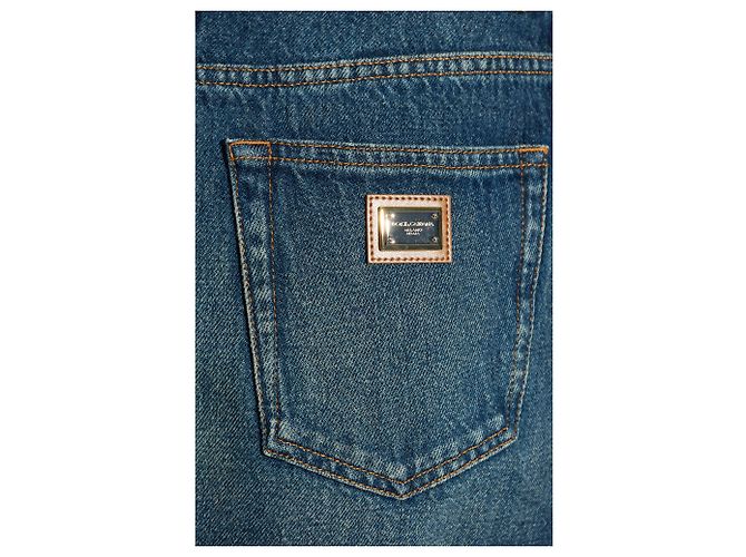 Minigonna in denim blu Dolce & Gabbana - vista 3