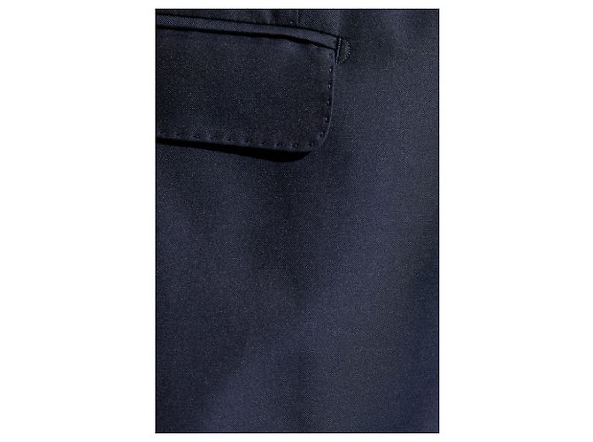 Blazer doppiopetto Dolce & Gabbana in cotone e seta blu navy - vista 3