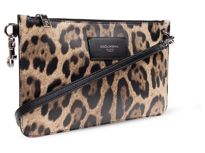 Dolce & Gabbana Borsa a tracolla con stampa animalier - vista 2