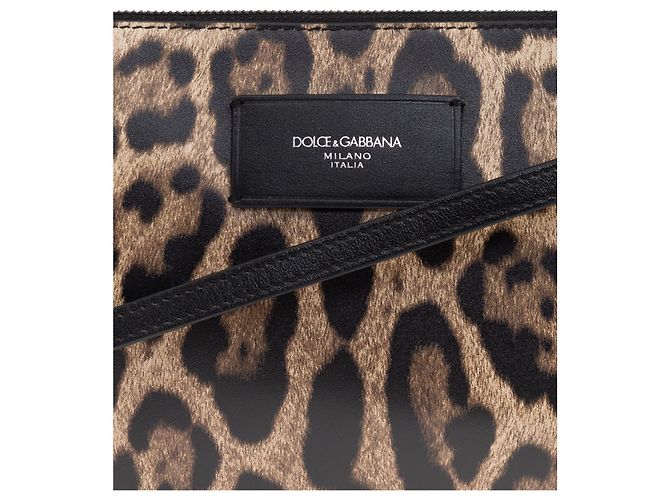 Dolce & Gabbana Borsa a tracolla con stampa animalier - vista 4