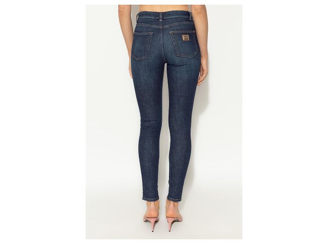 Jean Dolce & Gabbana Skinny Fit Tapered Bleu - vue 2