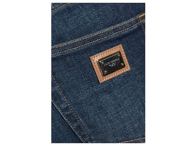 Jean Dolce & Gabbana Skinny Fit Tapered Bleu - vue 3