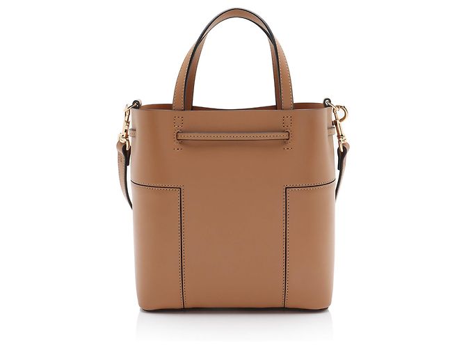 Borsa a Secchiello Piccola Tory Burch Leather Block T - vista 3
