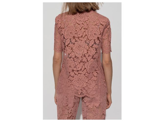 Dolce & Gabbana Top de encaje rosa - vista 2