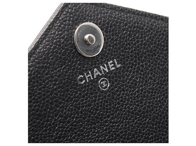 Borsa a tracolla Chanel Chevron V Stitch in pelle Caviar - vista 4