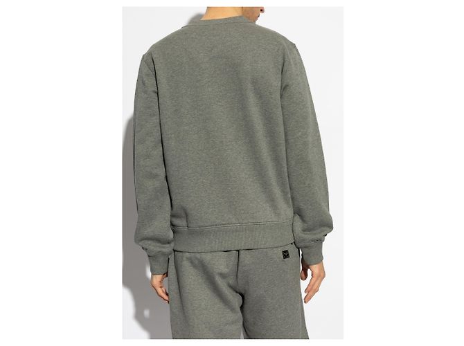 Dolce & Gabbana Grey Cotton Sweatshirt with Logo - view 2