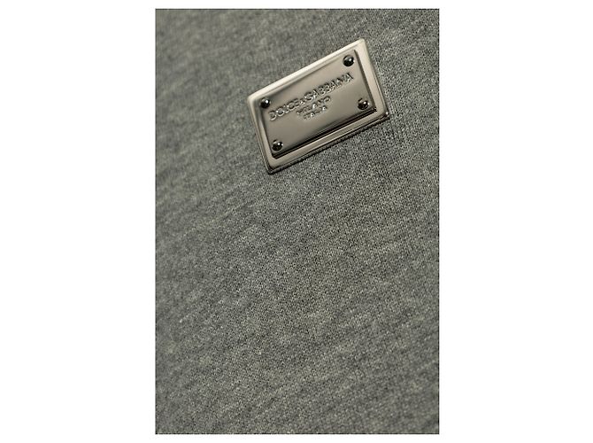 Dolce & Gabbana Grey Cotton Sweatshirt with Logo - view 3