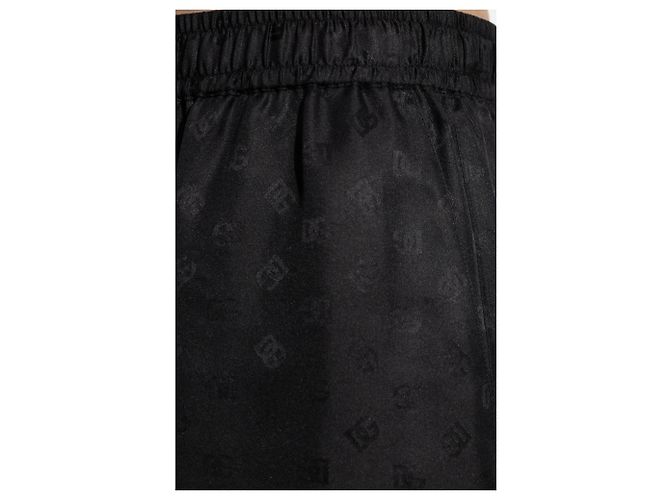 Dolce & Gabbana Pantaloncini in seta con monogramma - vista 3
