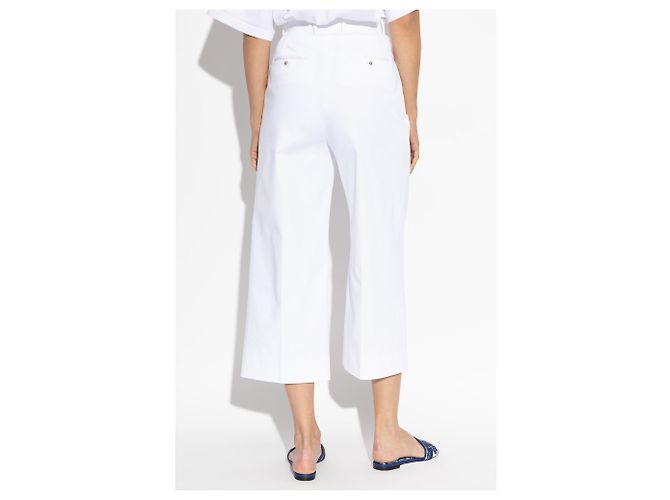 Pantalones blancos de algodón con raya Dolce & Gabbana - vista 2