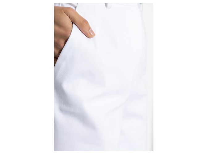 Pantalones blancos de algodón con raya Dolce & Gabbana - vista 3