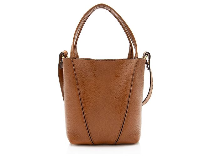 Chloé Chloe Tote Spin Small in pelle di vitello grana grossa - vista 3