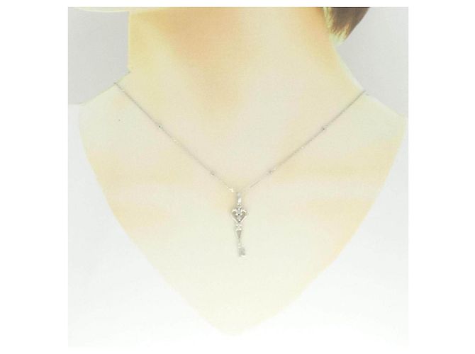 Autre Marque Collana Au750 Key Heart Diamond - vista 6
