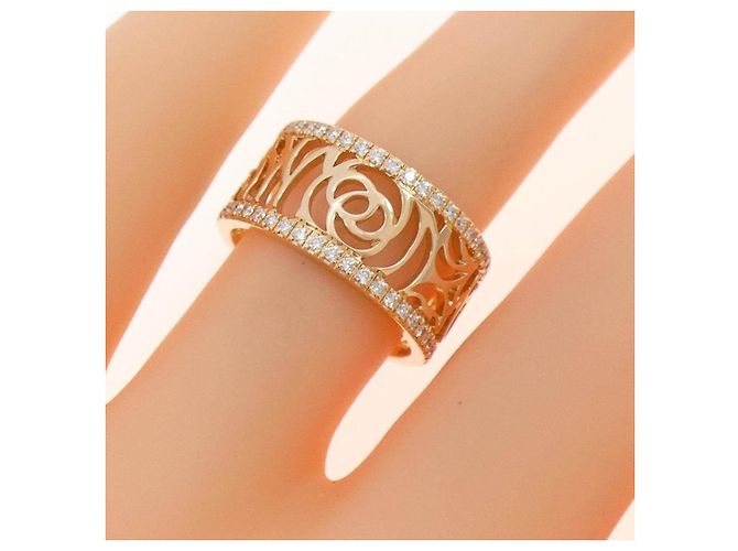 Chanel Camellia Medium Au750 Pink Gold Diamantring - Ansicht 5