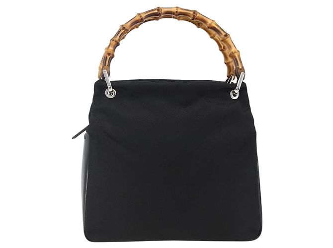Bamboo Gucci Vintage Nylon-Tote mit Bambusgriff - Ansicht 2