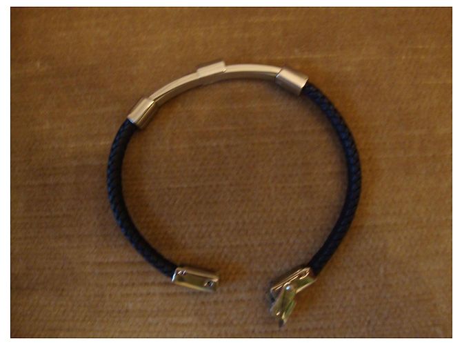 Pulseira Dsquared2 em couro trançado e aço inoxidável - vista 3