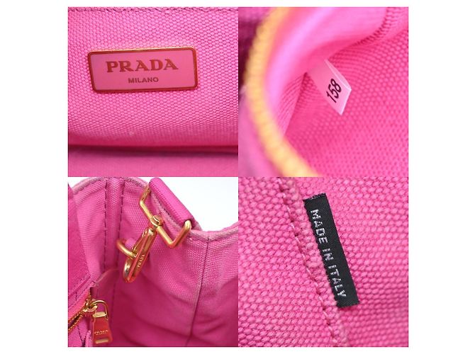 Prada Canapa Open Tote Canvas - vista 6