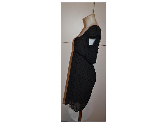 Twin Set Twin-Set Simona Barbieri Kurzes Kleid mit Punkten Schwarz - Ansicht 3