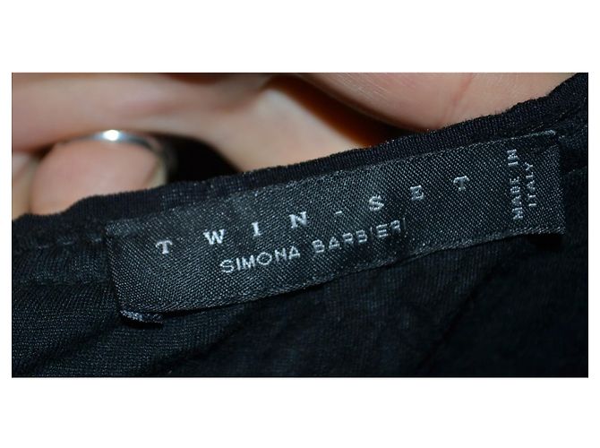 Twin Set Twin-Set Simona Barbieri Kurzes Kleid mit Punkten Schwarz - Ansicht 5